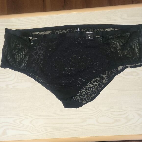 New Torrid Animal Lace Midrise Cheeky Black Panty 6 6X - Picture 3 of 11